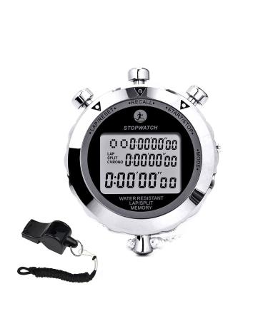 Rolilink Digital Stopwatch Timer Stop Watch Stopwatch for Sports Competition (100 Lap-Metal)