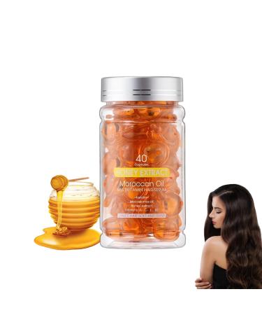 Multivitamin Hair Serum hair serum capsules smoothing and nourishing hair treatment with vitamin oil for supple healthy hair 40 capsules honey Honey 40 ml 1er Pack