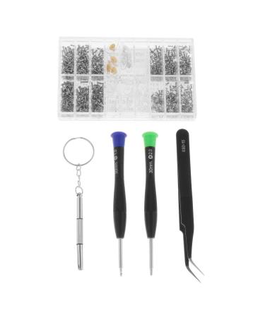 Perfeclan glasses repair set nose padding various small screws with a compact box precision screwdriver set for glasses watches