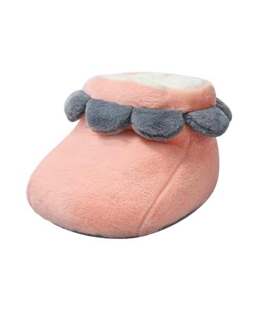 Neflum Soft foot heating for women-fast heating foot warmers fluffy filled slippers-Accessories for cold weather to work read learn travel television Rose Three-Speed Timer Temper