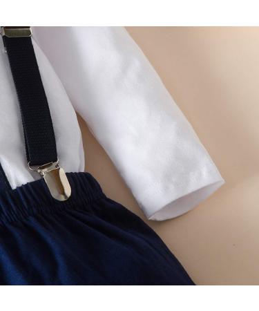 Haokaini Baby Boy First Birthday Bow Tie Romper Navy Blue 3-9 Months - Buy Online on GoSupps.com