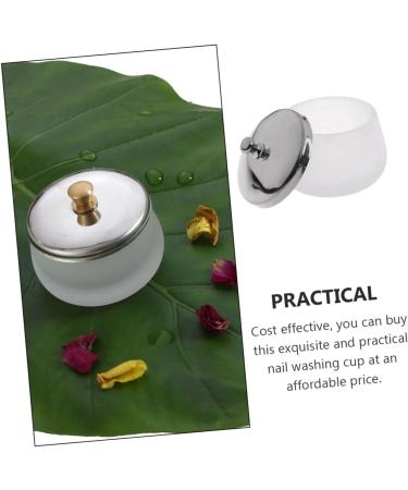 VALICLUD Gobelet Rond Verre D poli pour Dissolvant Vernis Ongles Contenant Liquide pour Manucure Blanc - Buy Online on GoSupps.com