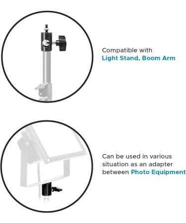 LS Photography Rapid Adapter 5/8 Stud to 1/4 Thread Multi-Functional Mount Bracket for Photo Video Studio - LGG860 - Buy Online on GoSupps.com