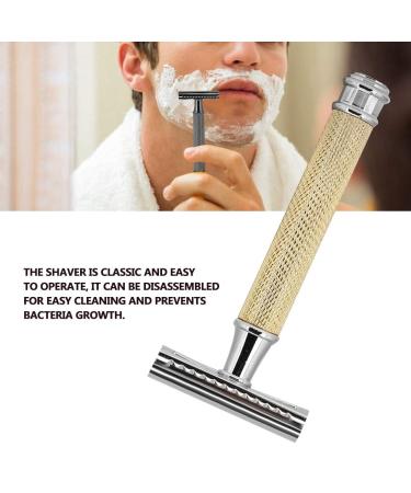Classic Manual Razor for Men - Gold Double-Edged Safety Shaver with Metal Handle | Perfect Gift for Smooth Scratch-Free Shaving - Buy Online on GoSupps.com