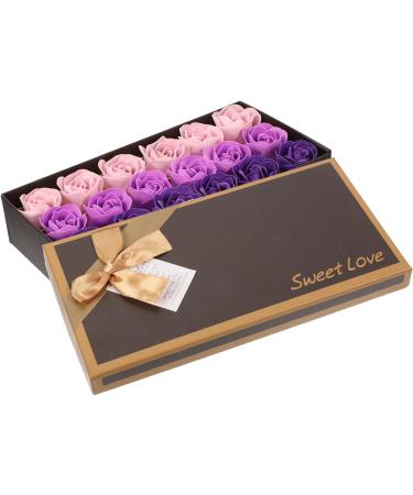 DOITOOL 3 Boxes Rose Soap Arrangement Soap Bath Soap Rose Artifical Roses Simulated Rose Ornaments Decor Flowers Decor The Essential Oil Soap Delicate Miss Purple - Buy Online on GoSupps.com