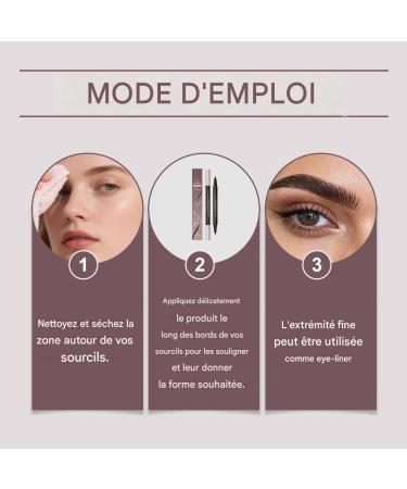  Ziennhu Women's Eyebrow Pencils - 2-in-1 Waterproof Eyeliner - For Women and Girls Beauty Makeup Cosmetics for Dates Parties and Evenings - Buy Online on GoSupps.com