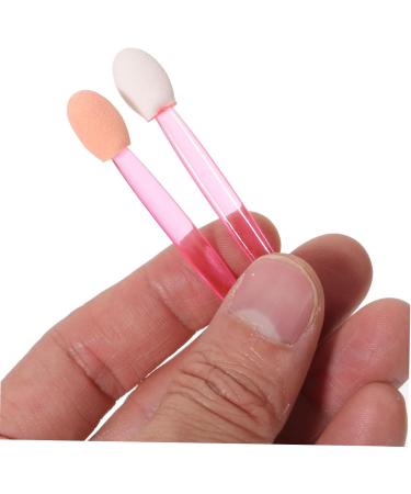 Mikinona 100pcs Eye Shadow Stick Eyeliner Applicator Brush Eyeshadow Applier Comestic Mini Pink Rubber Cotton 6.20X0.50X0.50CM Pink - Buy Online on GoSupps.com