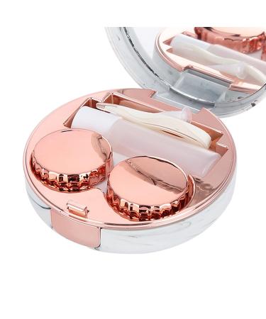 Socobeta Portable Contact Lens Soaking Box - 4 Colors Eye Care Kit Container (Pink) - Marble Pattern Cosmetics for International Shipping - Buy Online on GoSupps.com