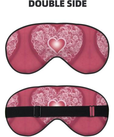 Romantic Heart Print Unisex Eye Mask - Soft Travel Sleep Shade for Yoga & Shift Work - Buy Online on GoSupps.com