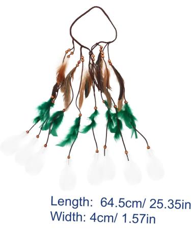 MERRYHAPY Feather Headband Women Bohemian Headband Hair Accessories Hair Accessories Hair Ties Feather Head Chain Peacock Headpiece Party Headband Earring Folk-custom Women's - Buy Online on GoSupps.com