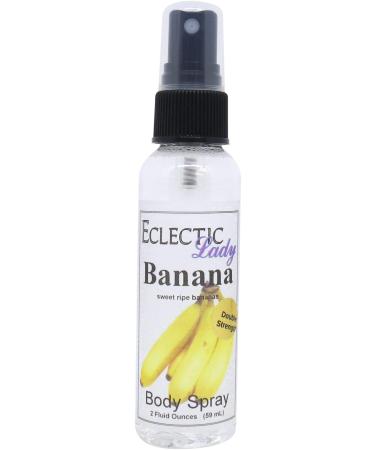 Eclectic Lady Banana Scented Body Mist Spray - Long Lasting Body Spray For Women - Travel Size Double Strength Fragrance - Clean & Fresh Hydrating Perfume For Daily Use (2 ounces) Double Strength 2 Fl Oz (Pack of 1)