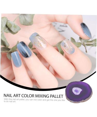  Ipetboom Ipetboom 1 Piece Palette Oil Painting Palette Manicure Plates Nail Equipment Dots Nail Art Palette Tray Cosmetic Mixing Plate Artist Painting Accessories Plate Pallet Purple Agate - Buy Online on GoSupps.com