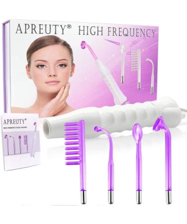 High Frequency Machine, APREUTY Portable Handheld High-Frequency Facial with 4 Argon Sticks - Violet