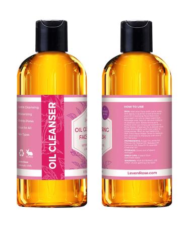 Leven Rose Cleansing Oil - 100% Natural Face Wash & Makeup Remover for Oily Skin 8 oz - Buy Online on GoSupps.com