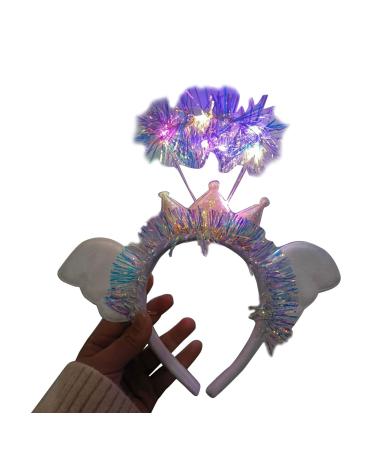 amangul LED Light Up Angel Headband for Women and Teens Perfect for Parties and Halloween Headpiece Hair bands Accessory(C5)