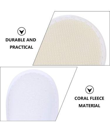 24 Pairs Disposable Hotel Spa Slippers - Unisex White Coral Fleece - Bulk Portable Shoes - Buy Online on GoSupps.com