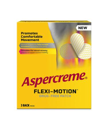 Aspercreme Flexi-Motion Drug-Free Patch for Back 3-Count Promotes Comfortable Movement
