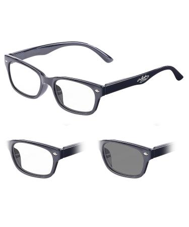 Infactory Reading glasses with tint: Self-tinting reading glasses with UV protection 400 3.0 diopters (reading sun glasses 3 0 glasses with tint gift men))