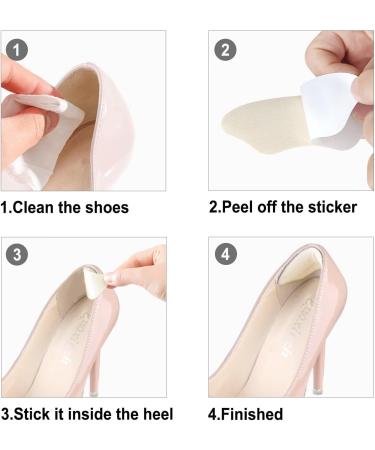 Premium Heel Grips for Women's Shoes - Comfortable Cushioned Inserts & Protectors for High Heels & Boots (4 Pairs Black) - Prevent Slipping & Enhance Comfort - Buy Online on GoSupps.com