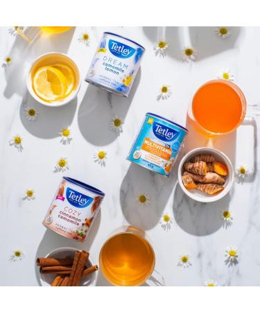 Tetley Cozy Cinnamon Camomile Herbal Tea - 20 Tea Bags 40 Grams Naturally Caffeine Free - Buy Online on GoSupps.com