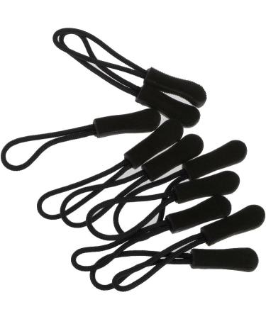 10 Pcs Black Zipper Puller Fasteners for Jackets Backpacks & Bags - Durable & Stylish - Buy Online on GoSupps.com