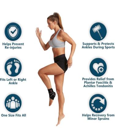 BESKEY Adjustable Ankle Support Brace - Breathable Elastic Nylon Material - Ideal for Sports - Grey - Buy Online on GoSupps.com
