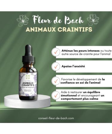 Bach Flowers Fearful Animals - This mixture of Bach flowers will allow your pet to manage their fears and anxieties with more cold blood. 30 ml Pack of 2 - Buy Online on GoSupps.com