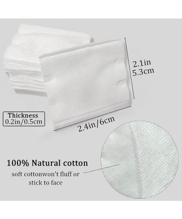 Premium Double-Sided Natural Cotton Makeup Remover Pads - 222 PCS | Lint-Free & Gentle on Skin - Buy Online on GoSupps.com