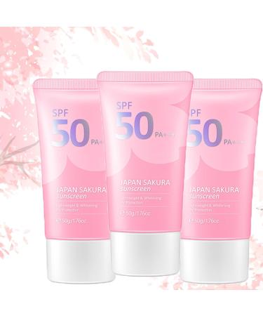 EXQST Japanese Sakura Sunscreen Cream SPF 50+ Pa+++ Skin Sunscreen Suitable for All Skin Types