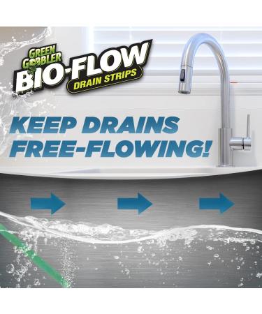Green Gobbler Liquid Hair Drain Clog Remover | 12 Pack for Toilets, Sinks, Tubs & BIO-FLOW Drain Strips | Cleaner & Deodorizer - Buy Online on GoSupps.com