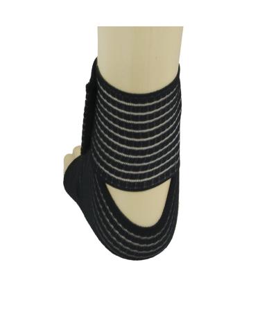 BXT Elastic Breathable Ankle Support Brace Compression Wrap - 27.5 inch Black - Sports Bandage with Hook & Loop Fastener - Buy Online on GoSupps.com