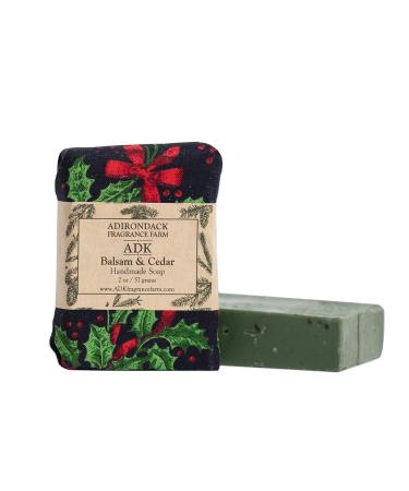 Balsam & Cedar All-Natural Soap Bar - 2oz Vegan Organic Soap for All Skin Types | Plant-Based Essential Oils | USA Made Gift for Men & Women - Buy Online on GoSupps.com
