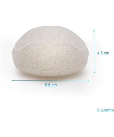 Intirilife Konjac sponge in white - 6.5 cm diameter - 4.5 cm height - Facial cleansing for impure sensitive combination skin Facial sponge exfoliation - Buy Online on GoSupps.com