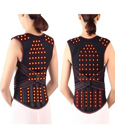 Self-Heating Shoulder Waist Support Heated Vest Magnetic Therapy Full Back Support Belt Magnets Waist Back Brace Posture Corrector Lumbar Back Pain Relief (Color : Black Size : Medium) Medium Black
