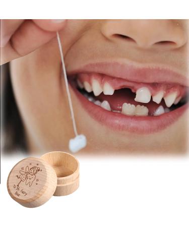 Siqian Wooden Tooth Fairy Keepsake Box - Baby Teeth Save Pouch for Tooth Loss & Birthday Gifts - Buy Online on GoSupps.com