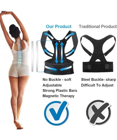 Braces & Supports Belt Shoulder Posture Unisex Magnetic Therapy Posture Corrector Brace Shoulder Back Support Belt (Size : Large) X-Large - Buy Online on GoSupps.com