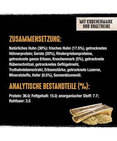 Crave Premium Grain-Free Dry Dog Food - Chicken with Bone Marrow & Primeval Cereals - High Protein - 6 x 1kg (6kg Pack) - Buy Online on GoSupps.com