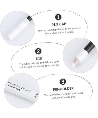 FOMIYES 60 Pcs Eyeliner Pencil Highlighters White Pencil Makeup Colored Lying Silkworm Pen Liquid Makeup Set - Buy Online on GoSupps.com