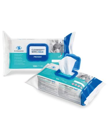 CLEANISEPT WIPES MAXI | Alcohol-free disinfectant wipes | Flowpack 100 wipes
