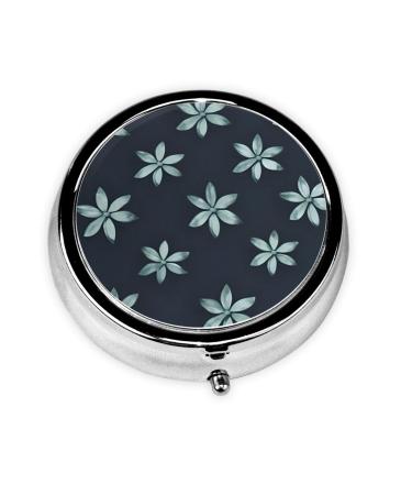 Beautiful Camelliaround Pill Box 3 Compartment Round Pill Box Organizer # Portable Travel Pill Box for Traveling.
