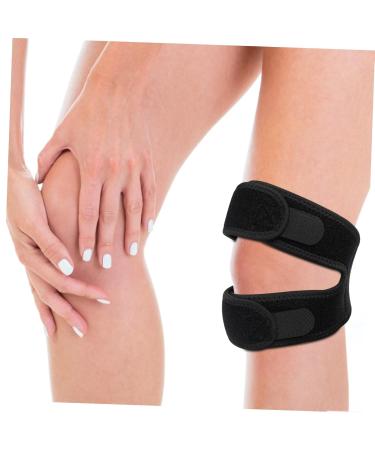 Patella Knee Brace - Portable Band for Knee Support Fitness & Cycling | Adjustable Black Knee Strap - 42x9x1CM - Buy Online on GoSupps.com