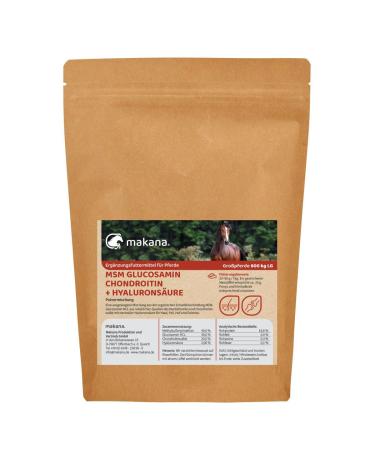 Makana MSM Glucosamine Chondroitin + Hyaluronic Acid Powder 500 g Bag