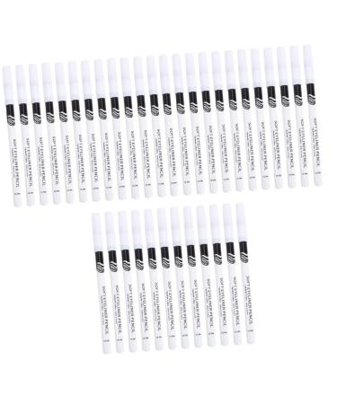 FOYTOKI 72 Pcs Eyeliner Pencil Makeup Supply Pigment Brow Liner Pencil Makeup Eyeshadow White Wooden Pole