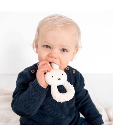 Miffy Baby Teething Ring | 100% Natural Rubber Teething Toy for Soothing Sore Gums | Perfect for Babies 0+ - Buy Online on GoSupps.com