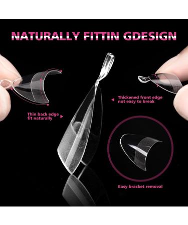 Buy SITELENABY 600pcs Half Cover Short Almond Nail Tips | Extra Short Soft Gel Tips for Salon | 12 Sizes Available - International Shipping - Buy Online on GoSupps.com