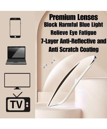 Buy Blue Light Blocking Glasses for Women & Men | Retro Round Tortoise Frame | Computer & Reading Glasses 3.25x - Buy Online on GoSupps.com