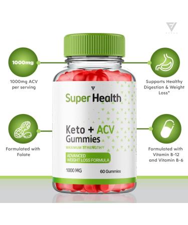Super Health Keto ACV Gummies - Advanced Weight Loss Formula with Keto Plus ACV - 60 Gummies - Buy Online on GoSupps.com