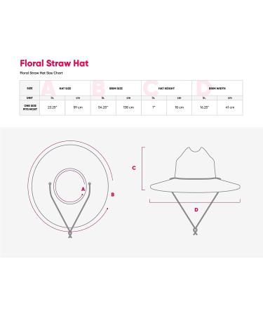 NCAA College Team Logo Floral Sun Straw Hat - Orange/Black/White - One Size | FOCO Unisex Adult - Buy Online on GoSupps.com