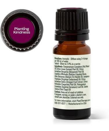 Plant Therapy Planting Kindness Essential Oil Blend 10 mL (1/3 oz) $5 Donated from Each Purchase to The Boys & Girls Club Freshens Your Space with a Bright Aroma Uplifts & Promotes Mental Clarity - Buy Online on GoSupps.com
