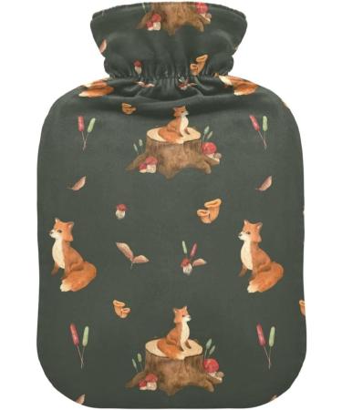 Naanle Autumn Fox Hot Water Bottle | 1L Transparent Warm Water Bottle for Pain Relief & Cold Therapy | Perfect Bed Hand & Feet Warmer - Buy Online on GoSupps.com
